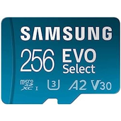 Pack 2 of SAMSUNG EVO Select Micro SD-Memory-Card + Adapter, 256GB microSDXC 130MB/s