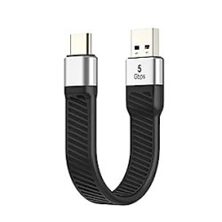 Short USB Type C Cable, 5Gbps Data Sync Android Auto Cable 3A USB to USB C 3.1