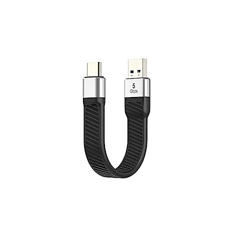 Short USB Type C Cable, 5Gbps Data Sync Android Auto Cable 3A USB to USB C 3.1