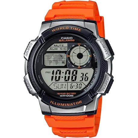 Pack 2 of Casual Watch, Color:Orange (Model: AE-1000W-4BVCF)