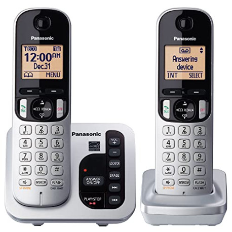 2 Cordless Handsets - KX-TGC222S (Silver)