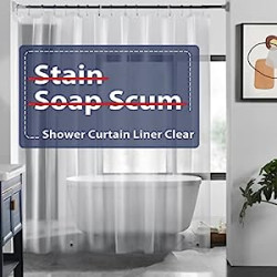 Pack 2 of 72x72 Lightweight Shower Curtains