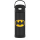 Pack 2 of THERMOS FUNTAINER 16 Ounce Stainless Steel Vacuum Insulated Bottle with Wide Spout Lid, Batman