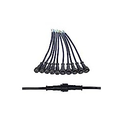 5Pairs 4pin Black Electrical Connector LED Connector