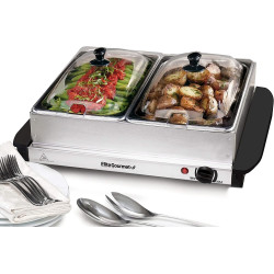 EWM-6122 Dual 2 x 2.5 Qt. Trays, Buffet Server