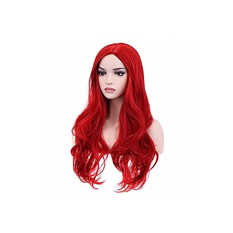27 Inches Red Wig Long Wavy Wig Red