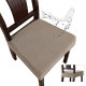Pack 2 of Dining Chair Covers (4 PCS-Rear-Covered, Taupe)
