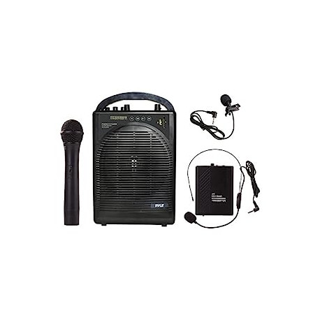 Pyle Portable Outdoor PA Speaker Amplifier System & Microphone Set