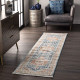 Persian Vintage Runner Rug, 2' x 8', Blue