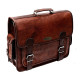 Brown Leather Messenger Bag For Men 18 Inch Big Women