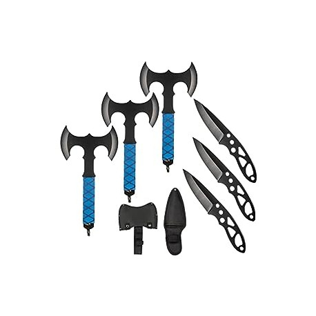 Throwing Axes and Tomahawks Double Sided Set,10 inch Full Tang Stainless Steel