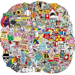 100pcs Random Music Film Vinyl Skateboard Guitar Travel Case Sticker