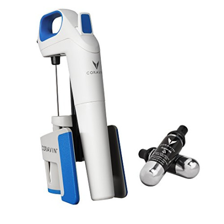 Wine Bottle Opener and Preservation System, Includes 2 Coravin Argon Capsules