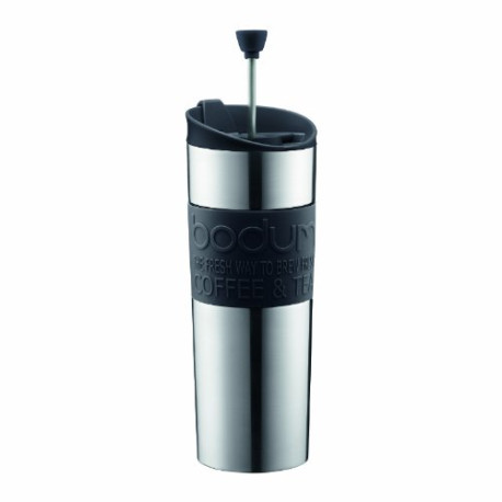 Stainless Steel Travel Coffee and Tea Press, 15 Ounce