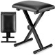 Keyboard Bench X-Style Height Adjustable 16.3-19.6in Padded Cushion Piano