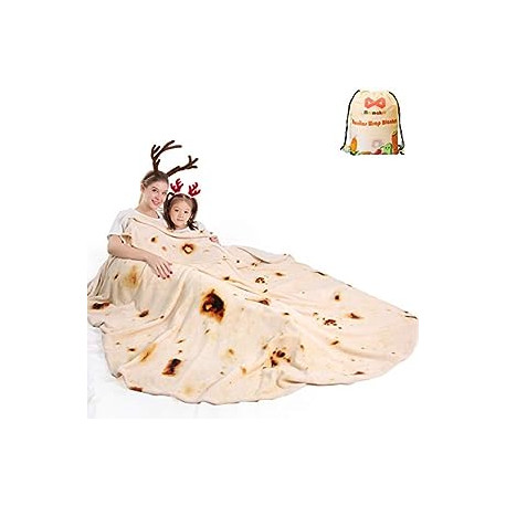 Burritos Tortilla Throw Blanket 2.0 Double Sided 71 inches
