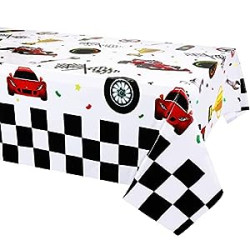 3 Pack Racing Car Plastic Table Cover Car Theme Party Decorations