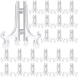 48 Pieces Mini Easel Stands Plastic Plate Stand Holder