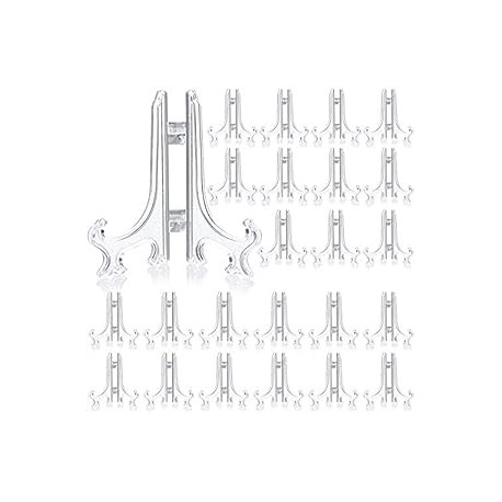 48 Pieces Mini Easel Stands Plastic Plate Stand Holder