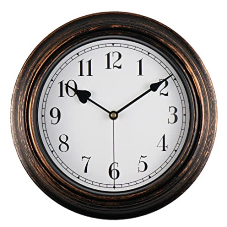 Retro Wall Clock, 12'' Vintage Silent Non