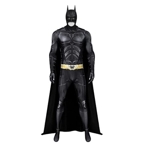 Adult Bat Super Hero Costume Men Dark Jumpsuit