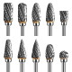 Tungsten Carbide Rotary Burr Set with 1/8" Shank