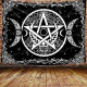 Wiccan Tapestry Triple Moon Tapestry Large 80"x 60"