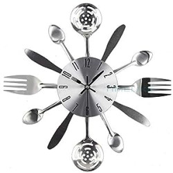 14" Kitchen Cutlery Wall Clock