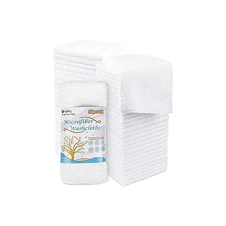 Pack 2 of Microfiber Washcloths Towels Set 50 Pack