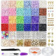6000 Pcs Clay Beads for Bracelet Making, 24 Colors