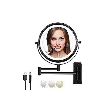 Makeup Magnifying Mirror with Lights,10X LED