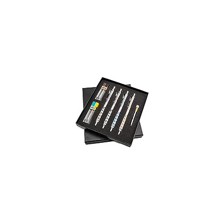 Refill Leads & Erasers (PG1000BXSET) , Black , 0.3mm, 0.5mm, 0.7mm, 0.9mm