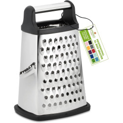 Professional Cheese Grater - Stainless Steel, XL Size, 4 Sides