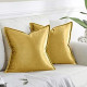 Gold Velvet Decorative Throw Pillow Covers, 20x20