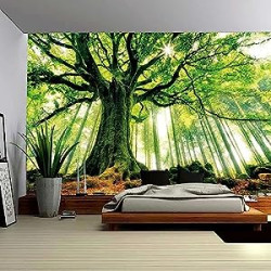 Wall Tapestry for Living Room Bedroom Tapestry Wall Hanging Large 3D Wall Art Covering（W79 x T59,Green Tapestry）