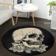 Round Skull Area Rug 3ft