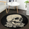 Round Skull Area Rug 3ft