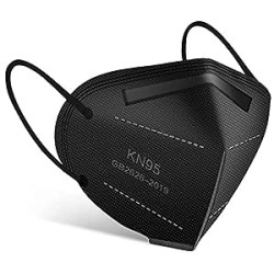 Black KN95 Mask 20PCS Cup Dust Safety Face Masks Breathable 5 Layer