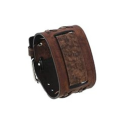 24mm Lug Width Wide CRIS Cross Distressed Moro Brown Leather