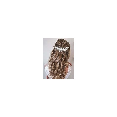 Unicra Silver Flower Bride Wedding Hair