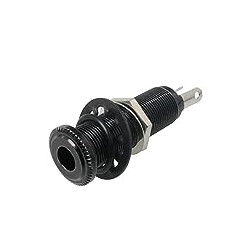 Guitar Bass 1/4Inch Barrel Jack with 3 Pins Black