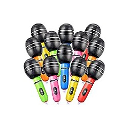 30 Pieces Inflatable Microphones Blow up Microphone