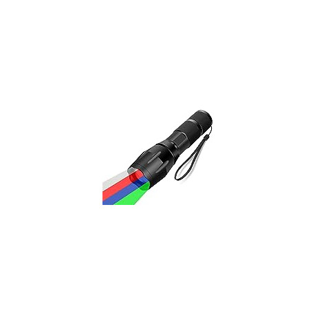 4 in 1 Multicolor Red Green Blue White Flashlight