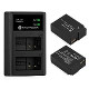 DMW-BLC12 Battery and Dual USB Charger for Panasonic Lumix DMC-G7