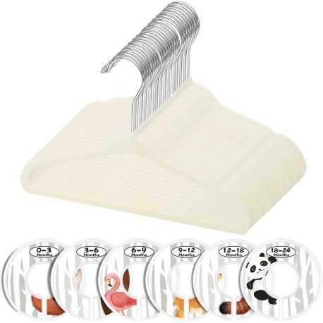 Minnebaby Velvet Baby Hangers, Pack of 30