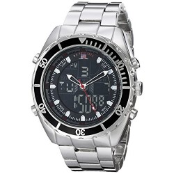 Men's US8211 Analog/Digital Display Sterling Silver Watch