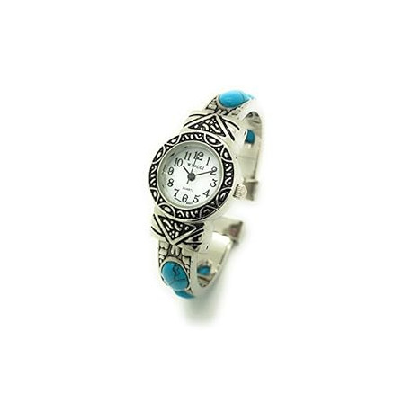 Ladies Silver Metal Bangle Cuff Fashion Watch