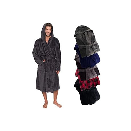 Mens Robe Hooded Wrap Style