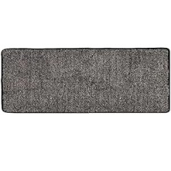 Shoes Scraper Edge Covering Machine Washable (24" x 59", Black and Grey)