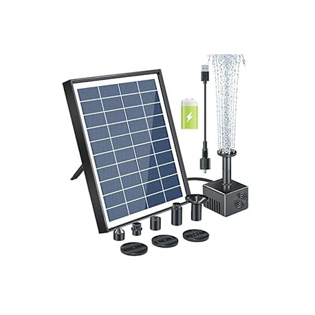 6W Solar Fountain Pump with Battery Backup